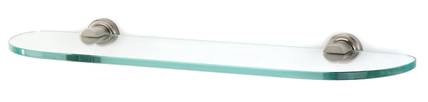 Alno Infinity Series 18-Inch Glass Bathroom Shelf with Sturdy Brackets