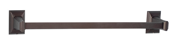 Alno 18-Inch Geometric Transitional Style Bathroom Towel Bar