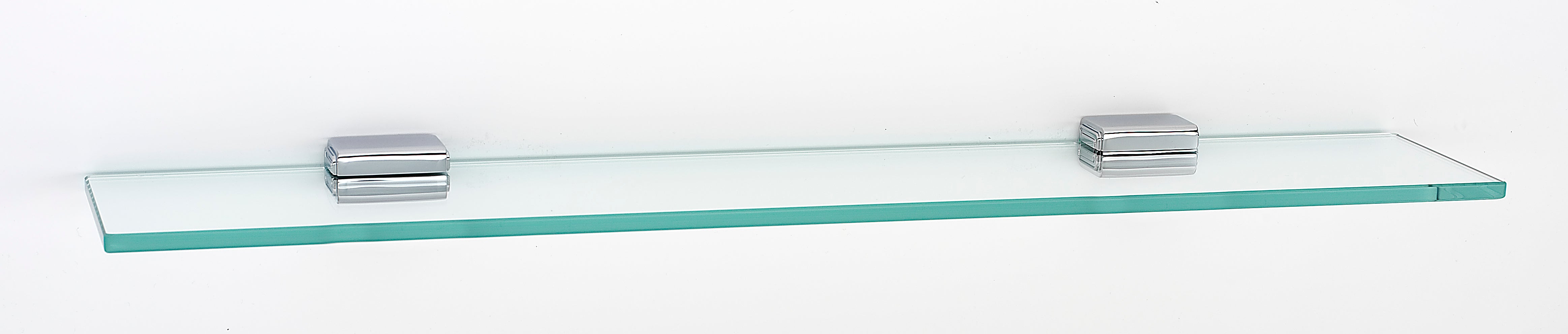 24-Inch Alno Cube Modern Glass Bathroom Shelf with Sturdy Brackets