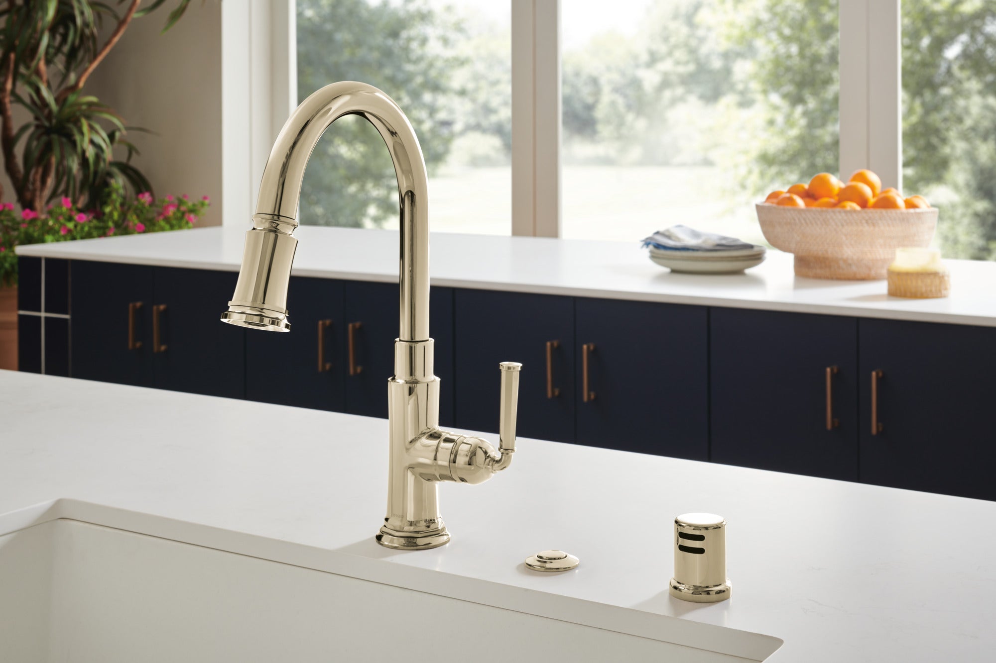 Brizo Premium Kitchen Air Gap with Brass Cap and Optimal Dimensions