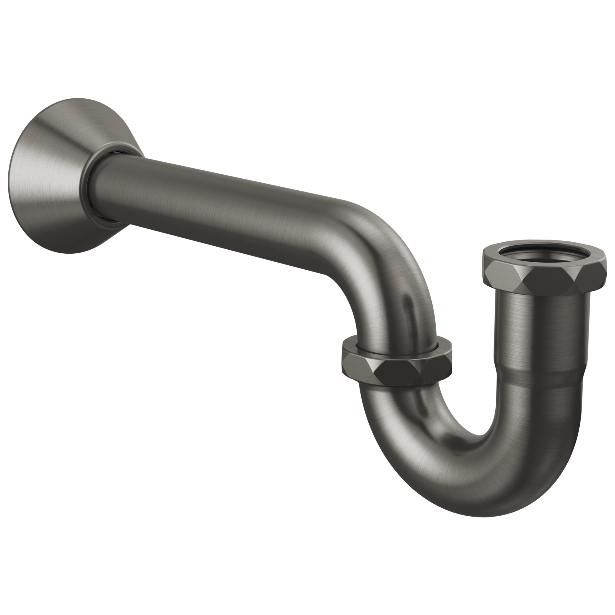 Brizo Luxury Flanged P-Trap with 10 Finishes and Adjustable Outlet