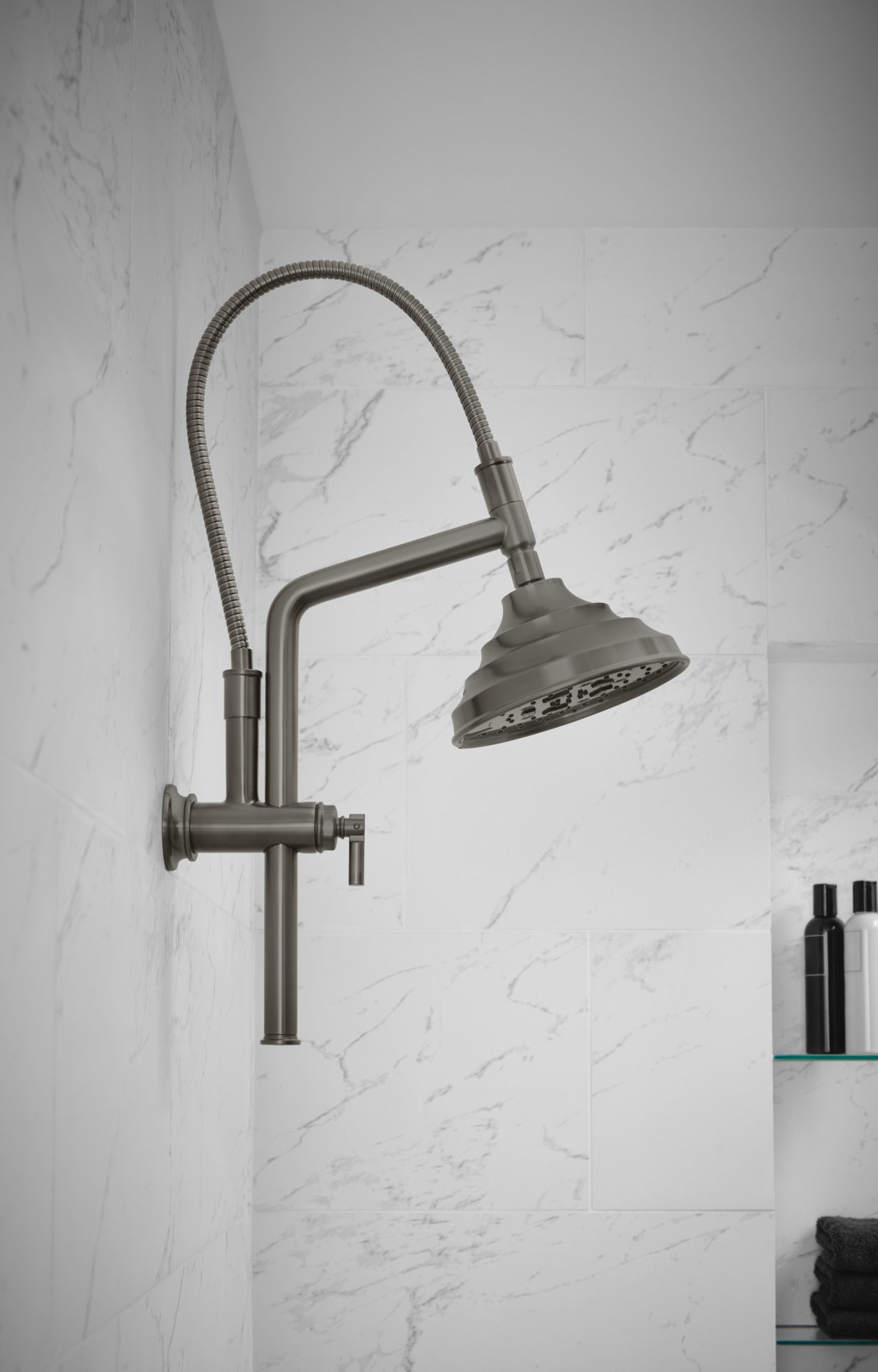Brizo 10 7/16-inch Universal Classic Slide Bar Shower Arm and Flange for Luxury Bathrooms