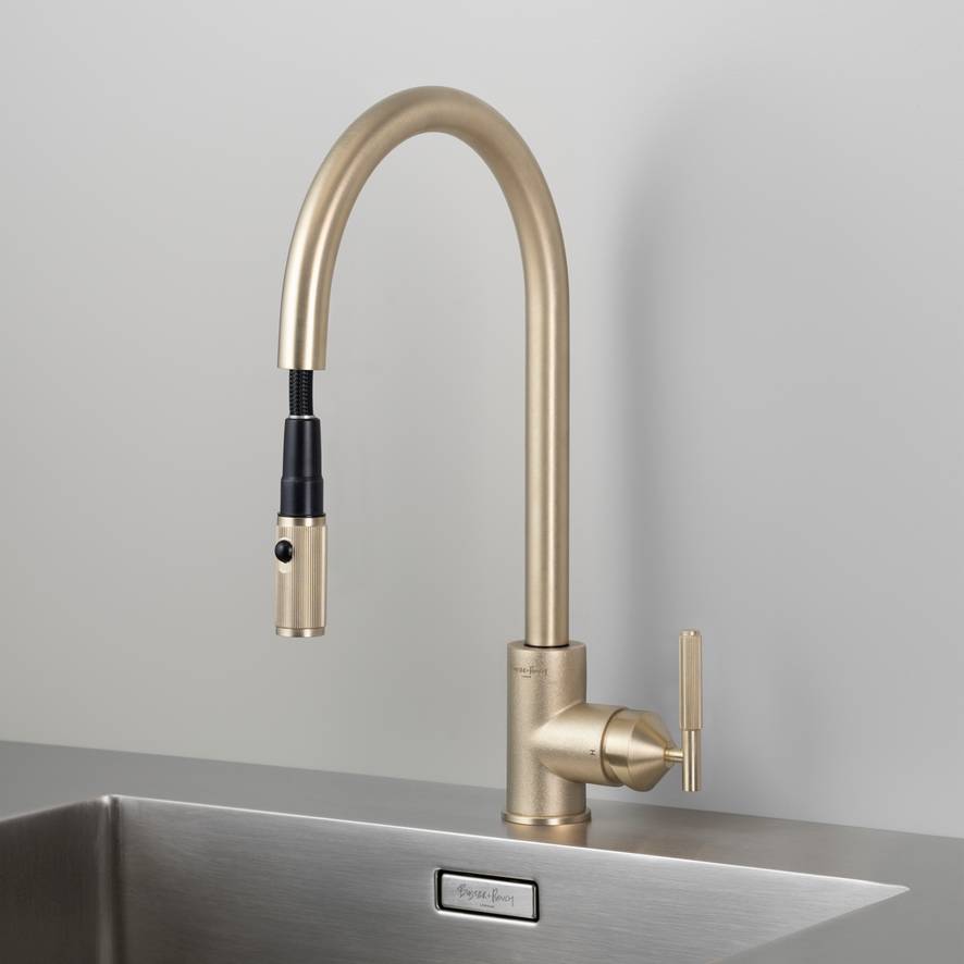 Buster + Punch Dual Spray Linear Pull - out Kitchen Sink Faucet for Elegant Culinary Spaces