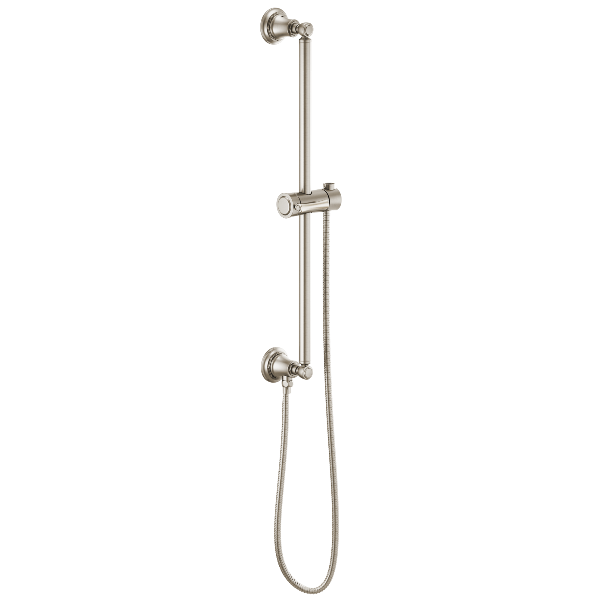 Brizo Classic Universal Round Shower Slide Bar with Stretchable Hose for an Enhanced Bathing Experience
