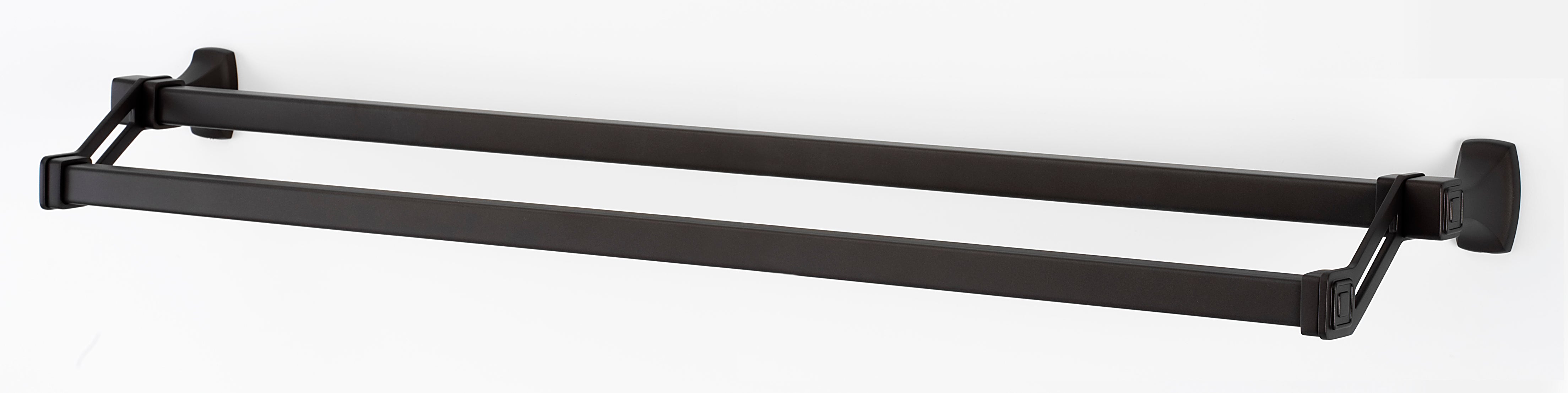 Alno 31-Inch Modern Cube Double Towel Bar for Bathroom