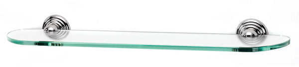 Alno Embassy Series Traditional Bathroom Glass Shelf with Brackets, 24 Inches in Length