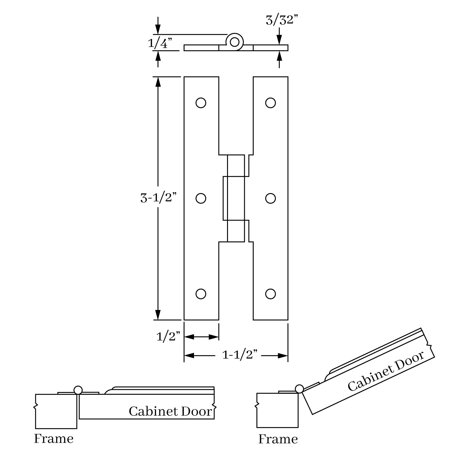 Exquisite Solid Brass 3 1/2-Inch Hinge for Timeless Interiors