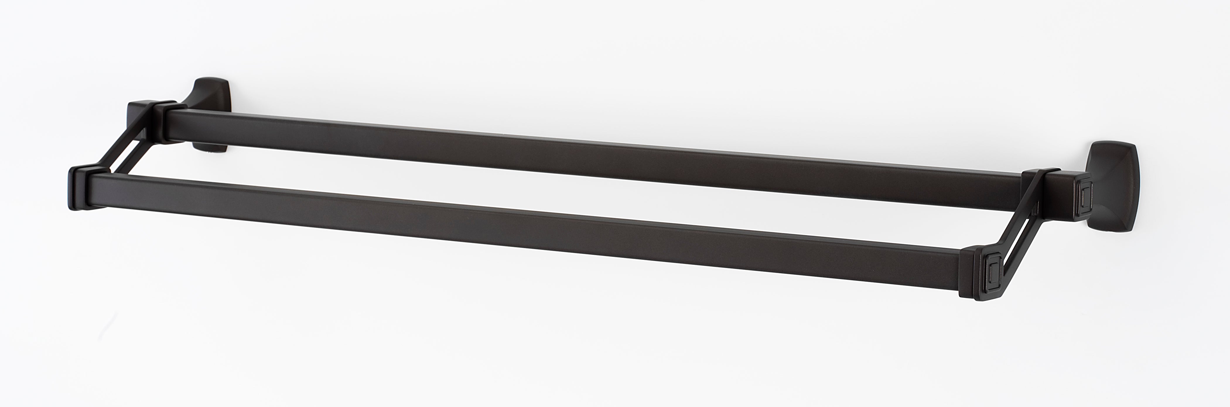Alno Cube Series 25-Inch Double Towel Bar for Modern Bathroom Decor