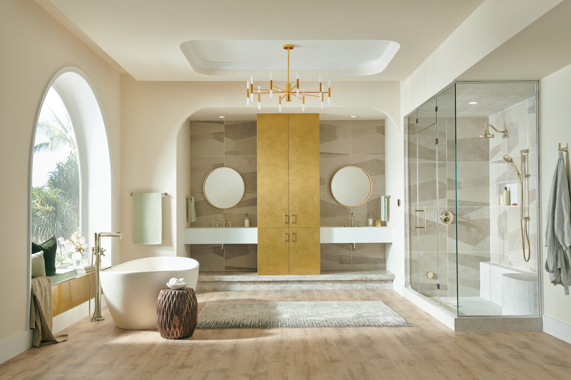 Brizo Circular Exterior Steam System Control for Elevated Bathing Experience