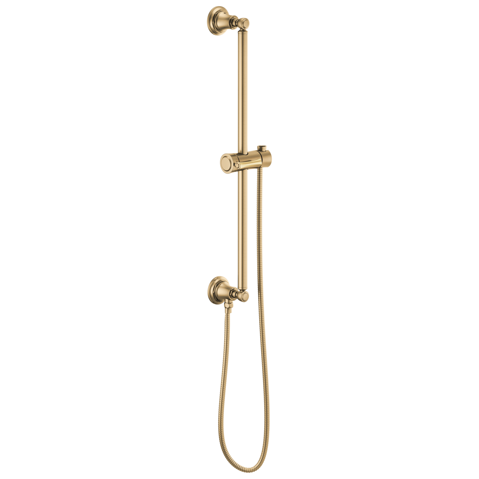 Brizo Classic Universal Round Shower Slide Bar with Stretchable Hose for an Enhanced Bathing Experience