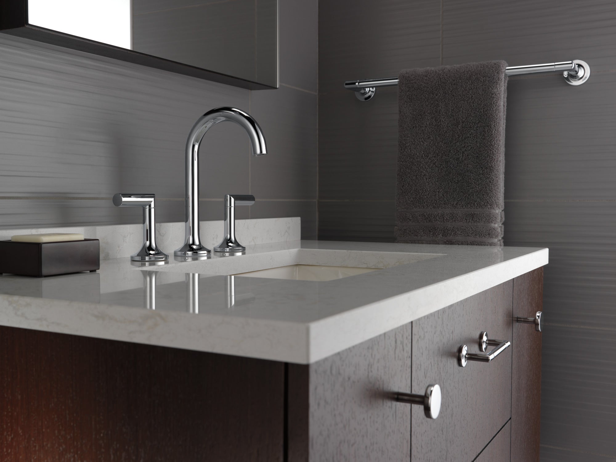 Brizo Odin High - Quality Brass Drawer Pull for Modern Bathroom and Furniture