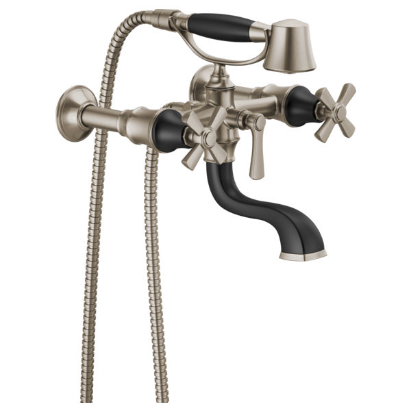 Brizo Rook Cross-Handle Two-Handle Tub Filler Trim Kit with Elegant Design
