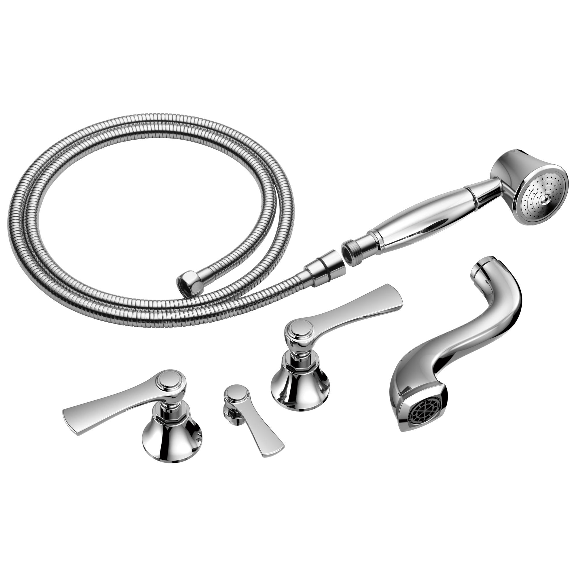 Brizo Rook Premium Two-Handle Bathtub Filler Trim Kit Featuring Lever Handles for a Stylish Bathroom Upgrade