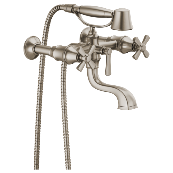 Brizo Rook Cross-Handle Two-Handle Tub Filler Trim Kit with Elegant Design