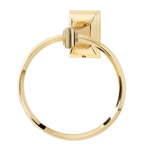 Alno Transitional Geometric Style Bathroom Towel Ring