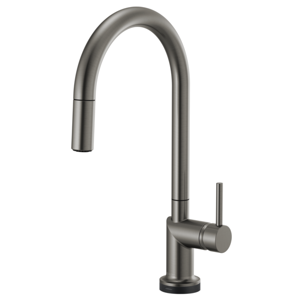Brizo Odin High - end Smart Touch - activated Pull - Down Kitchen Sink Faucet with Graceful Arc Spout and Minimalist Less - Handle Design
