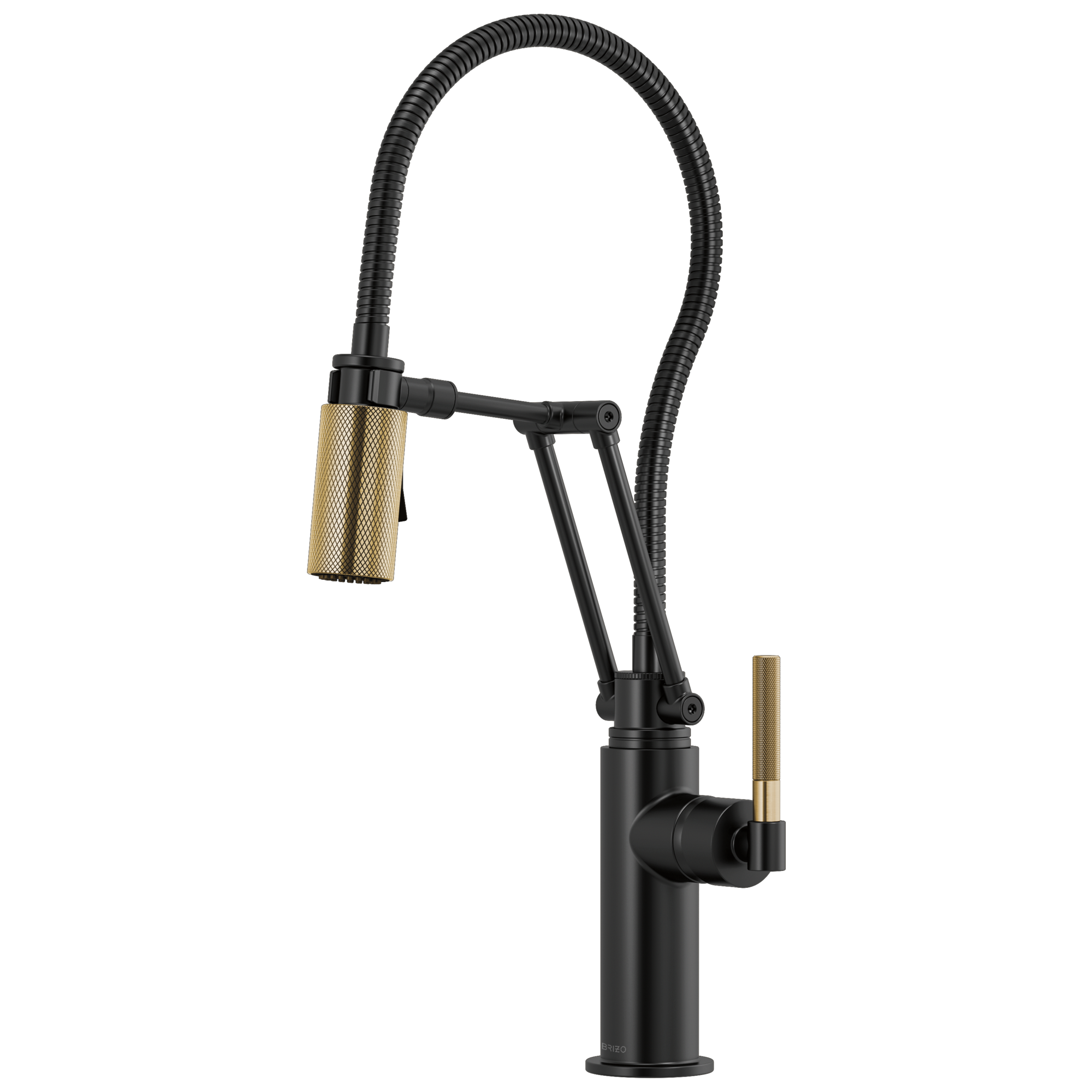 Brizo Litze Faucet with Articulating Arm and Stylish Finished Hose