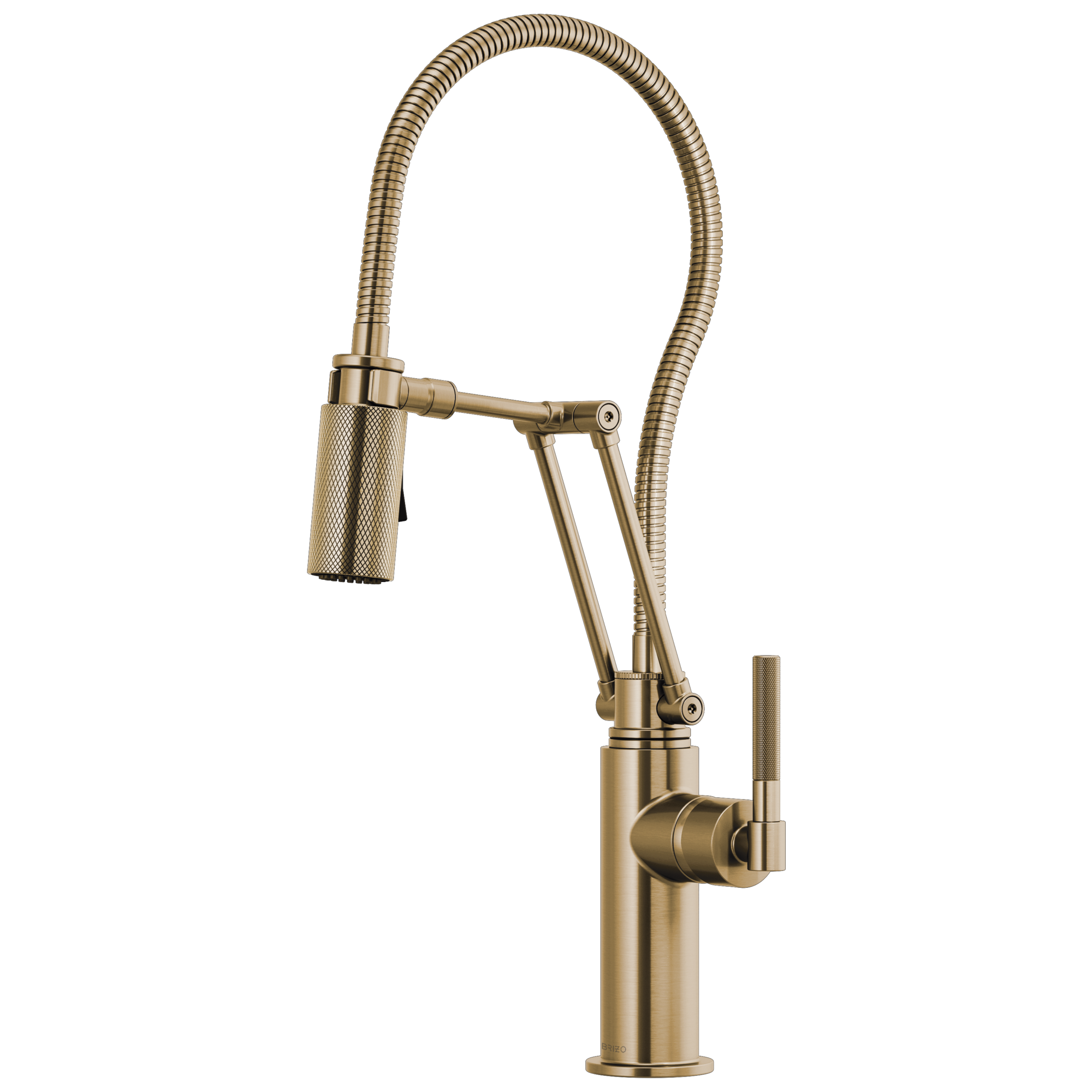 Brizo Litze Faucet with Articulating Arm and Stylish Finished Hose