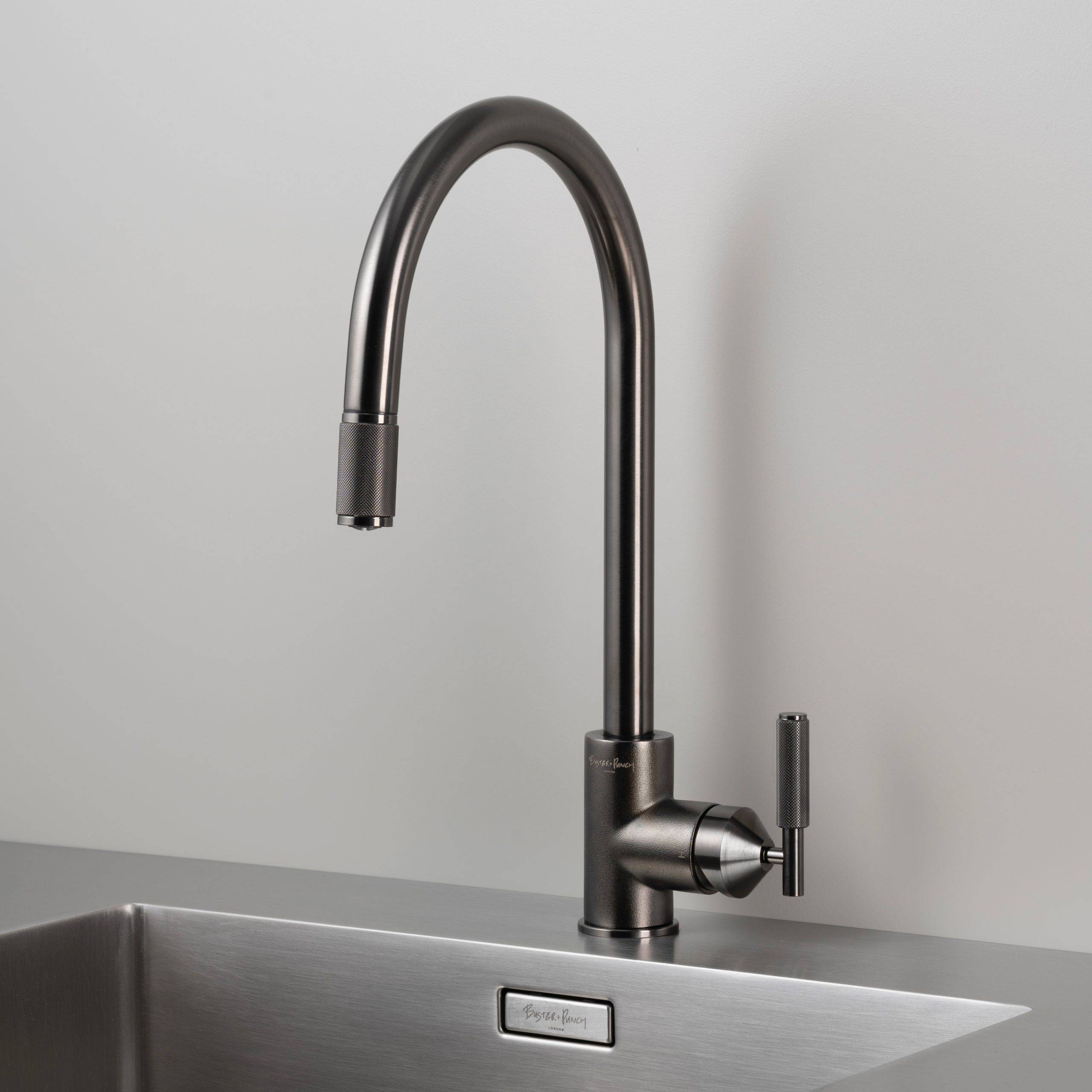 Buster + Punch Cross Style Pull - out Kitchen Mixer Faucet for Elegant Kitchens