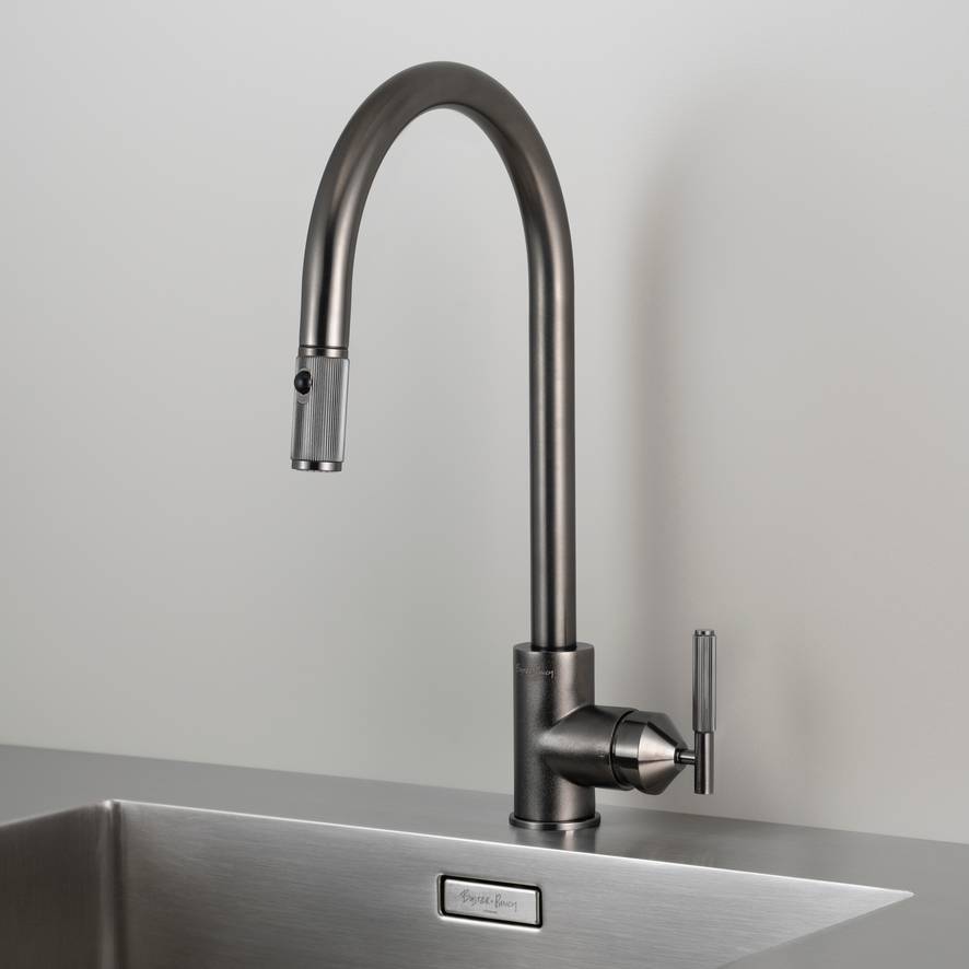 Buster + Punch Dual Spray Linear Pull - out Kitchen Sink Faucet for Elegant Culinary Spaces