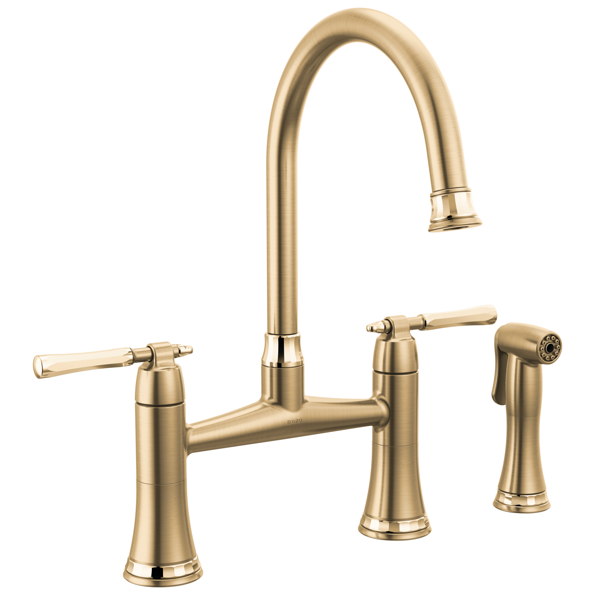 Brizo Tulham Kitchen Bridge Faucet with Side Spray: Elegant & Functional