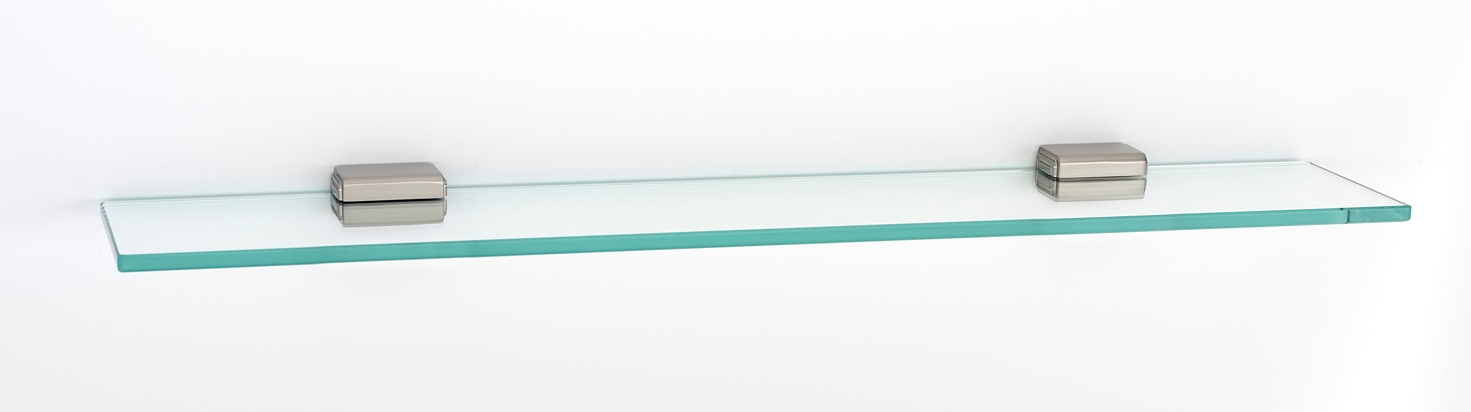 24-Inch Alno Cube Modern Glass Bathroom Shelf with Sturdy Brackets