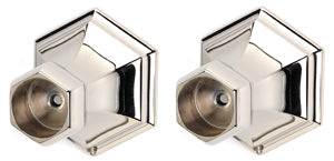 Alno Nicole Traditional-Style Bath Shower Rod Brackets - 2 3/8' Length