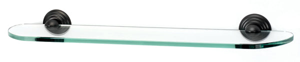 Alno Embassy Series Traditional Bathroom Glass Shelf with Brackets, 24 Inches in Length
