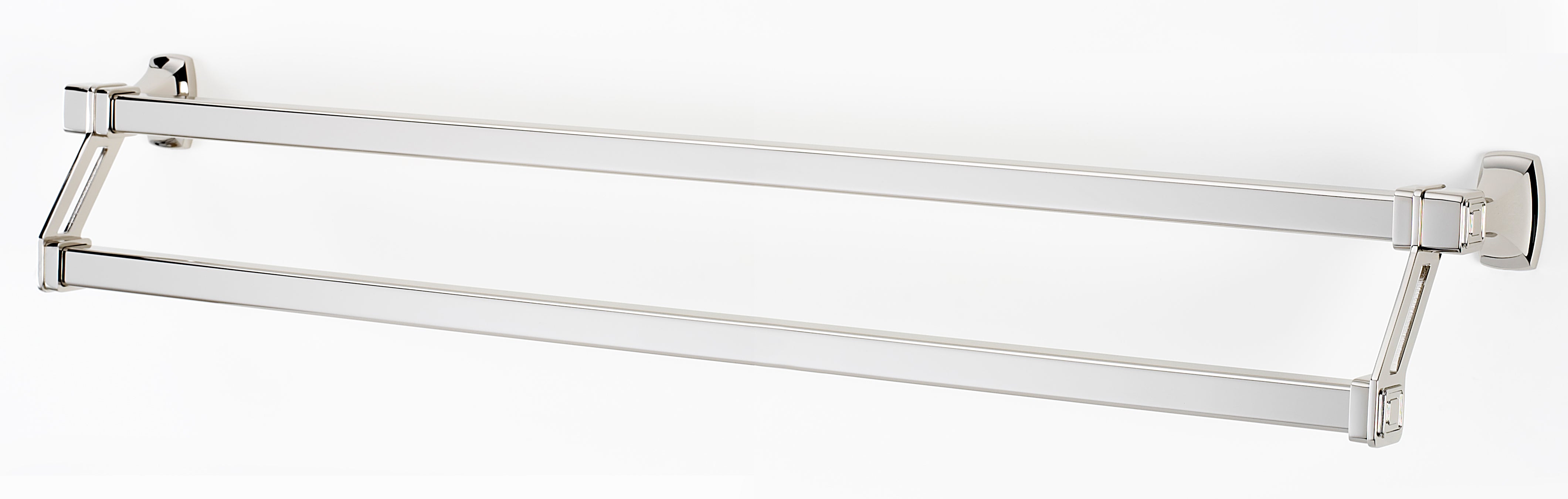 Alno 31-Inch Modern Cube Double Towel Bar for Bathroom