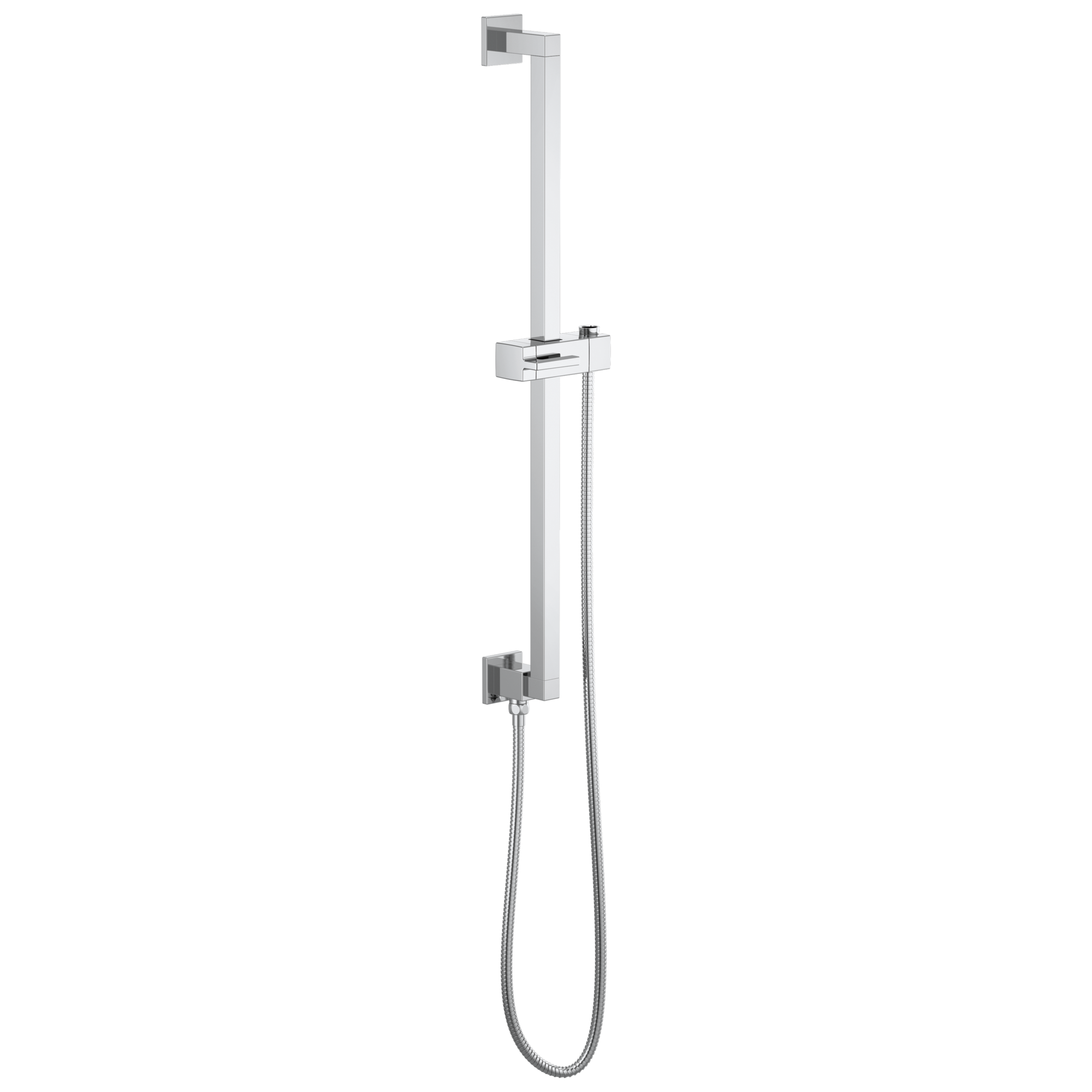 Brizo Universal Square Linear Slide Bar with Stretchable Hose for Showering