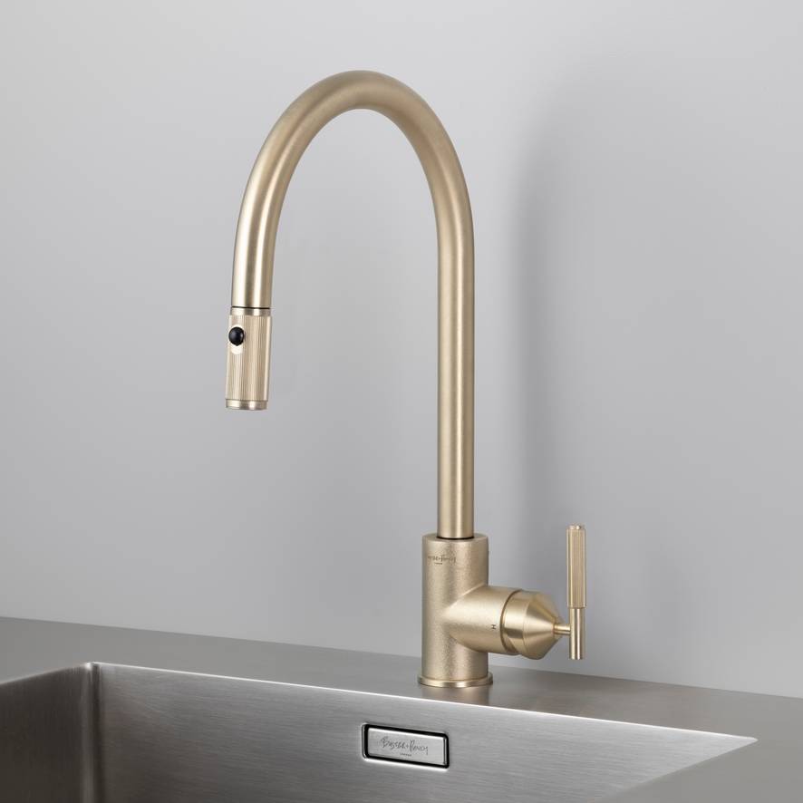 Buster + Punch Dual Spray Linear Pull - out Kitchen Sink Faucet for Elegant Culinary Spaces