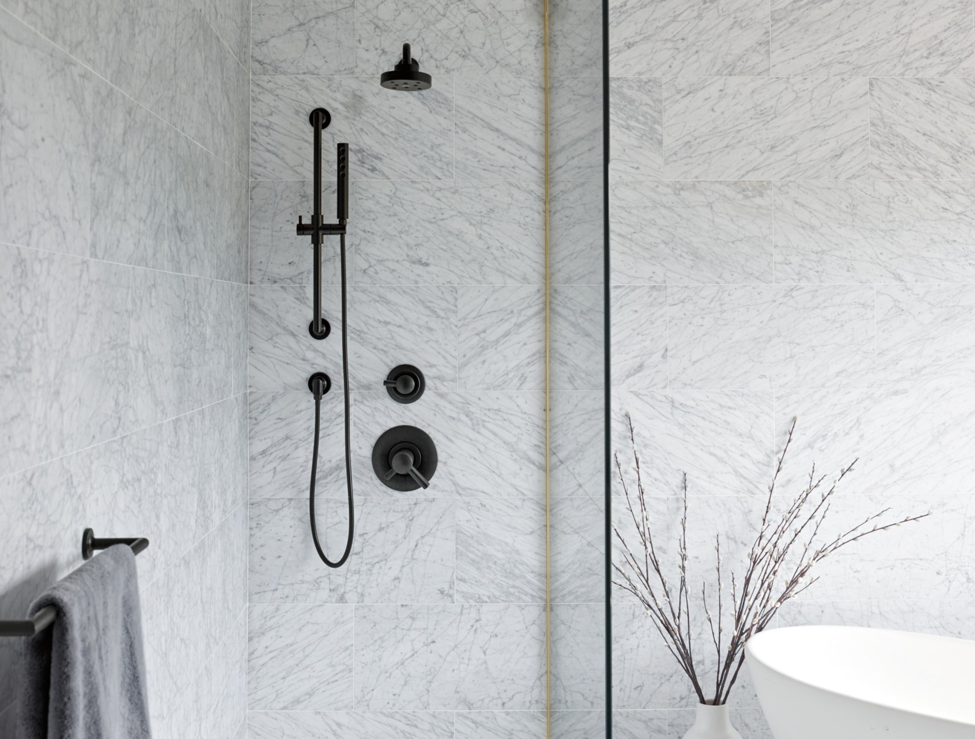 Brizo Odin 24-Inch Premium Brass Towel Bar with Modern Design