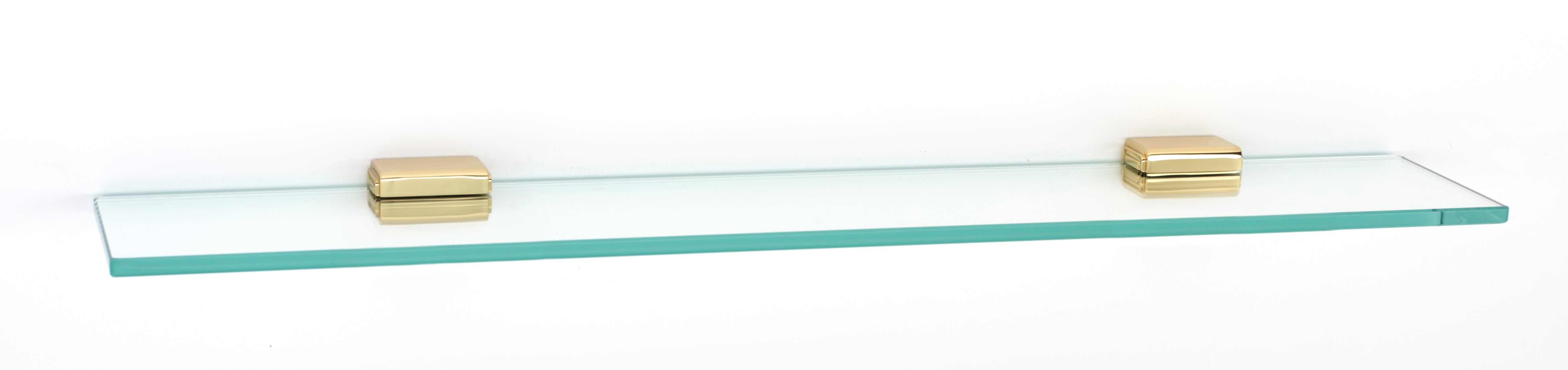 24-Inch Alno Cube Modern Glass Bathroom Shelf with Sturdy Brackets