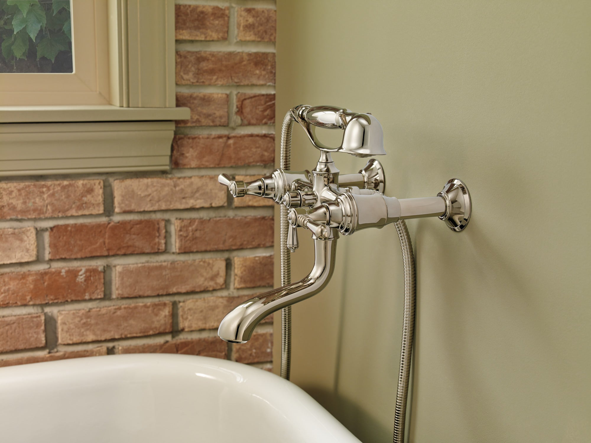 Brizo Luxury Traditional Wall - Mounted Tub Filler Unions with Optional Extension