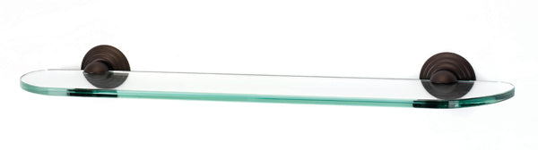 Alno Embassy Series Traditional Bathroom Glass Shelf with Brackets, 24 Inches in Length