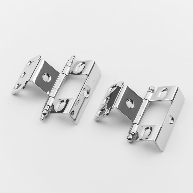 Classic Solid Brass 3/4-Inch Full Wrap Door Hinge with Elegant Ball Finial