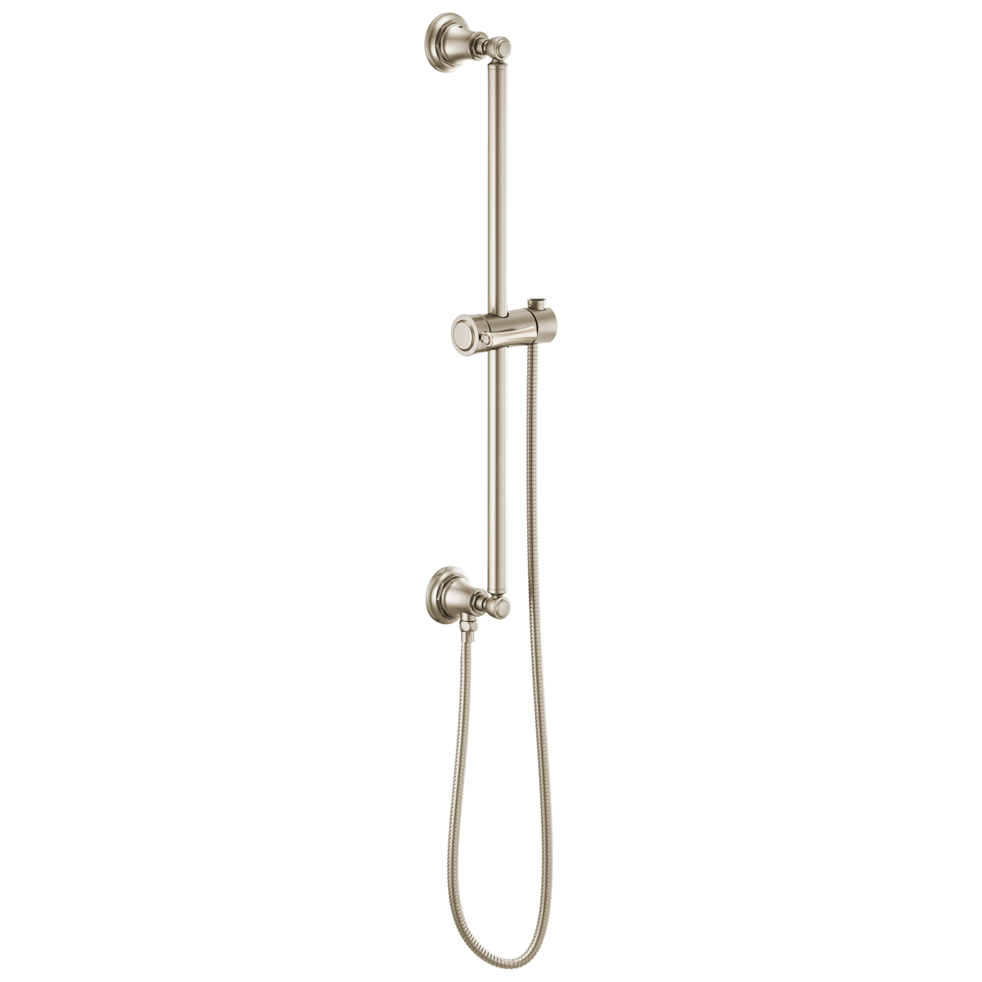 Brizo Classic Universal Round Shower Slide Bar with Stretchable Hose for an Enhanced Bathing Experience