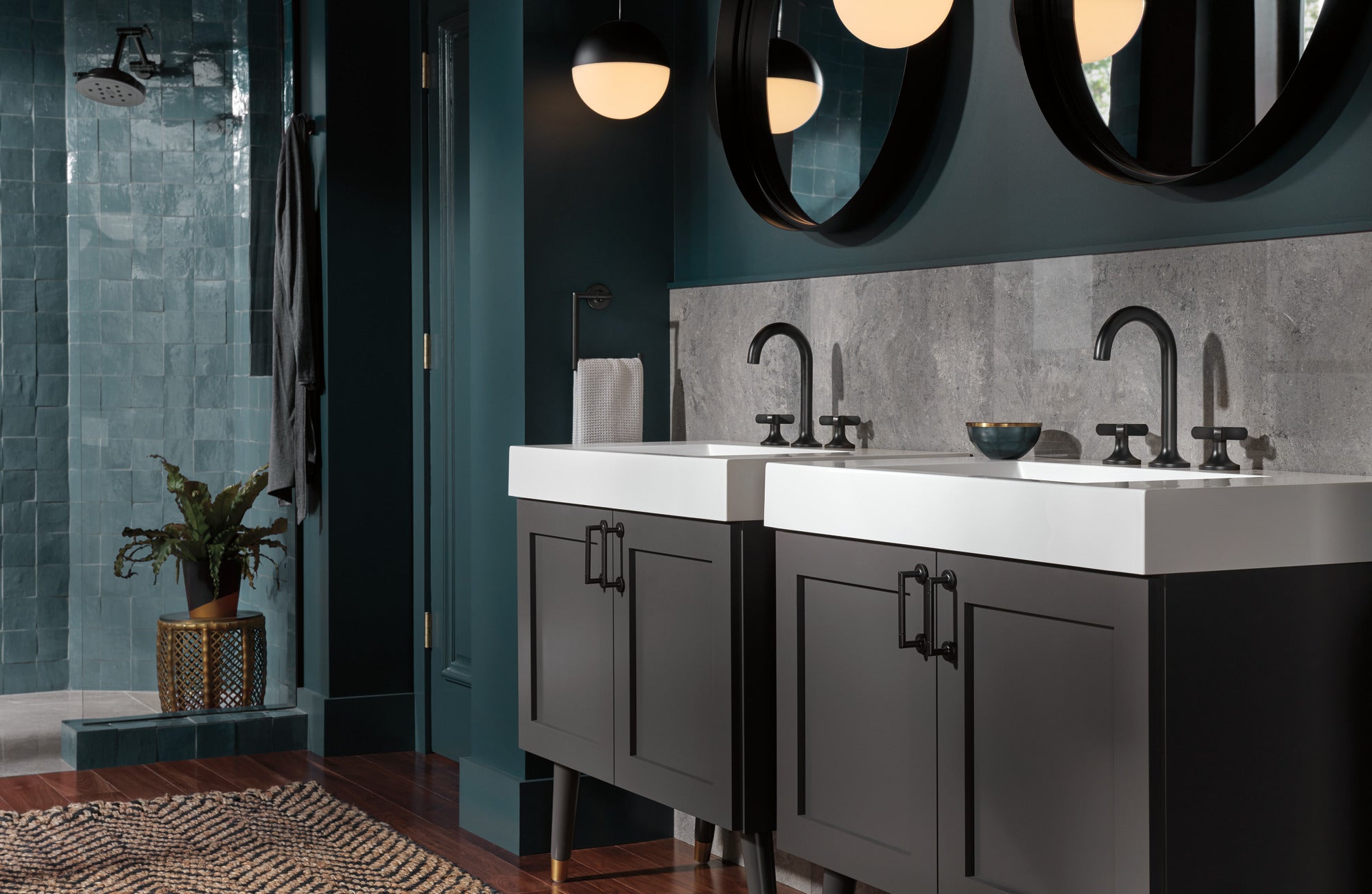 Brizo Odin Widespread Lavatory with Stylish Low Cross Handles