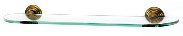 Alno Embassy Series Traditional Bathroom Glass Shelf with Brackets, 24 Inches in Length
