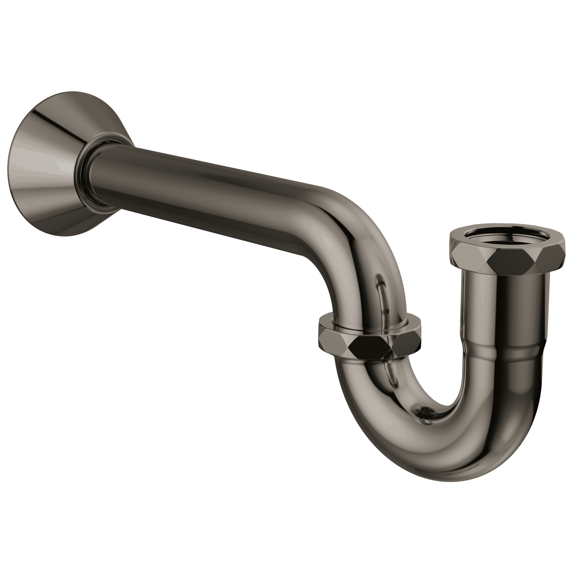 Brizo Luxury Flanged P-Trap with 10 Finishes and Adjustable Outlet