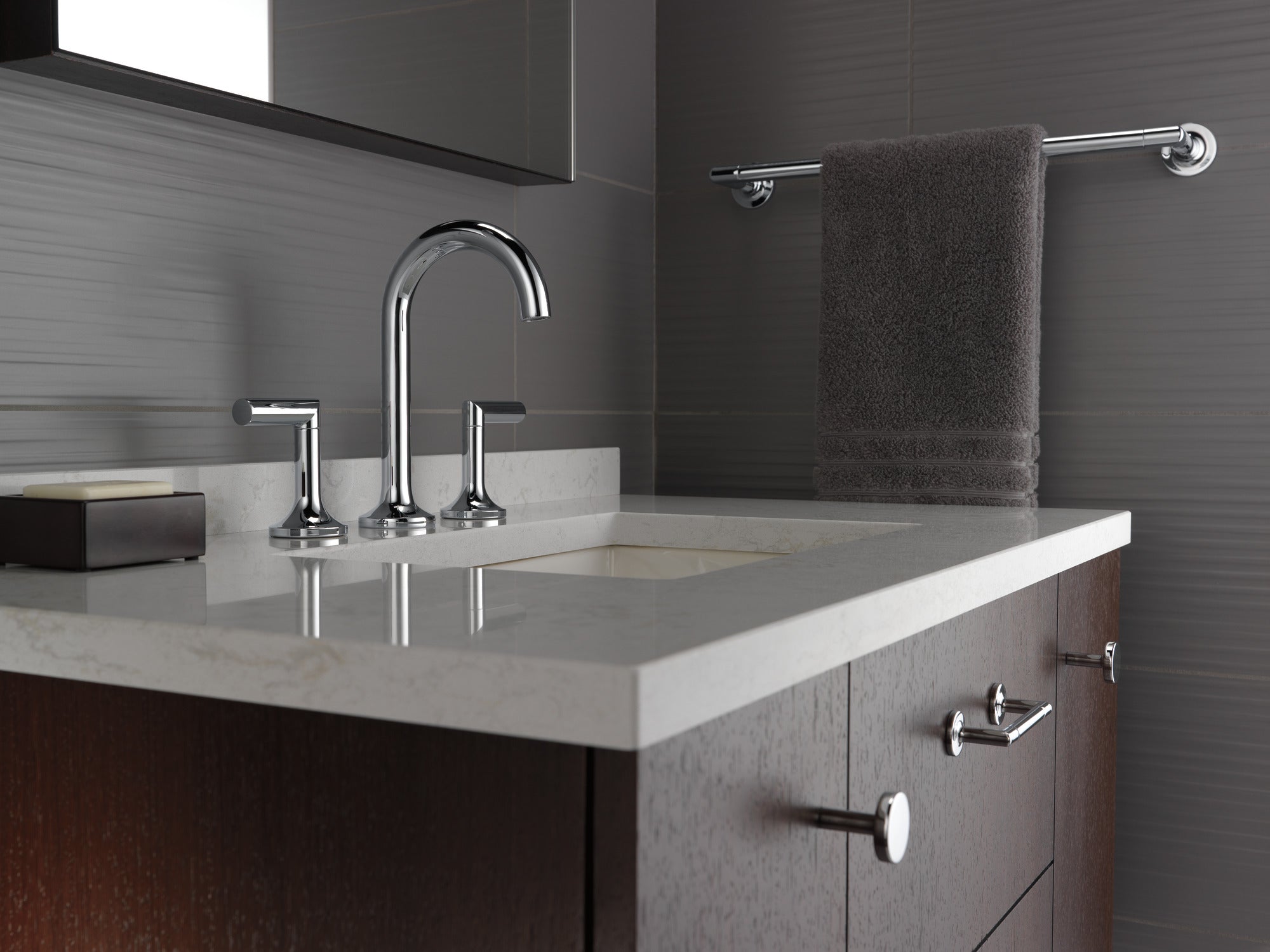 Brizo Odin High - Quality Brass Drawer Pull for Modern Bathroom and Furniture