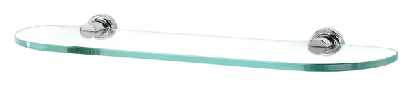 Alno Infinity Series 18-Inch Glass Bathroom Shelf with Sturdy Brackets