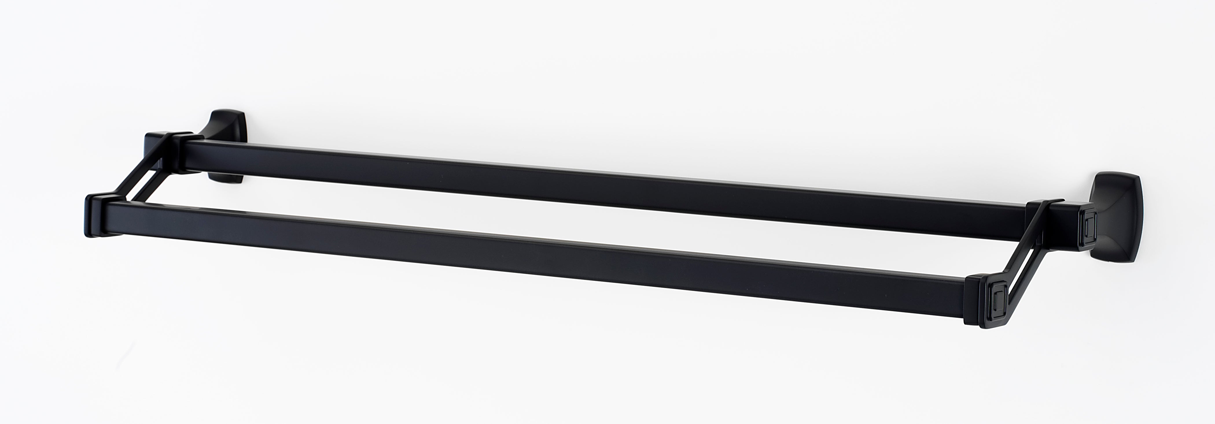 Alno Cube Series 25-Inch Double Towel Bar for Modern Bathroom Decor