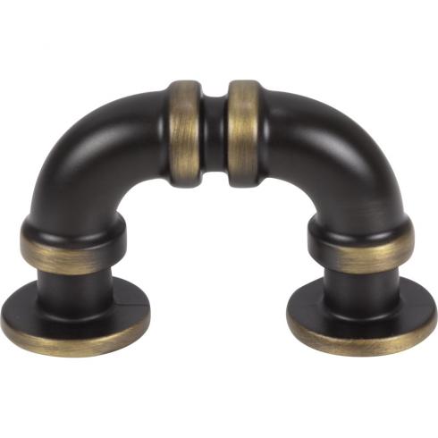 Atlas Steam Punk Style Finger Pull for Doors and Drawers with 1 5/16 Inch Center-to-Center Distance