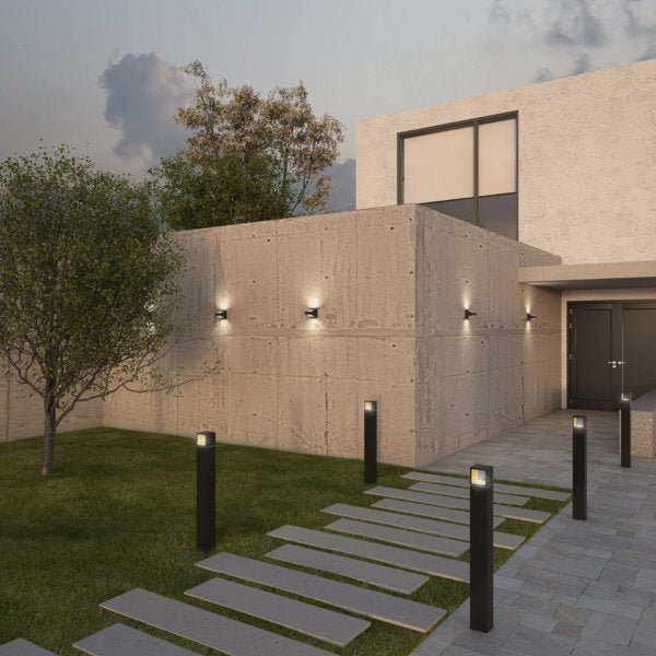 DALS Lighting FORMS 4-Inch Square-Shaped LED Bollard Path Lighting Luminaire for Outdoor Spaces