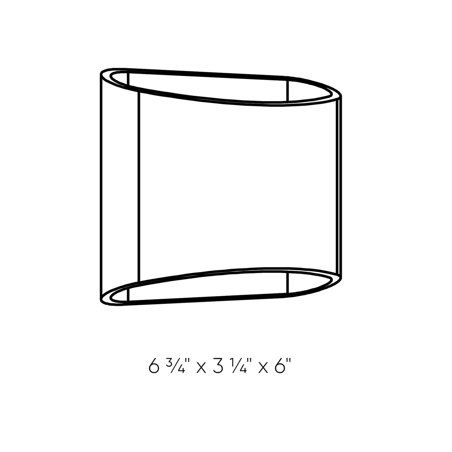 DALS Lighting FORMS 6-Inch Oval Dual-Directional LED Wall Sconce for Indoor/Outdoor Use