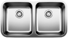 Blanco Stellar Nested Equal-Sized Double Bowl Stainless Steel Kitchen Sink