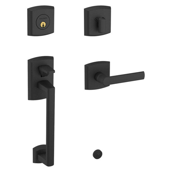 Baldwin Soho Sectional Trim with 5485V Lever: Satin Nickel, Solid Forged Brass