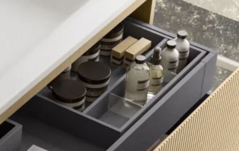 Small Wooden Organizer Box by Berloni for Top Drawers