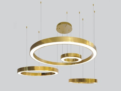Avenue Lighting Aria Energy - efficient LED Hanging Chandelier with Geometric Design